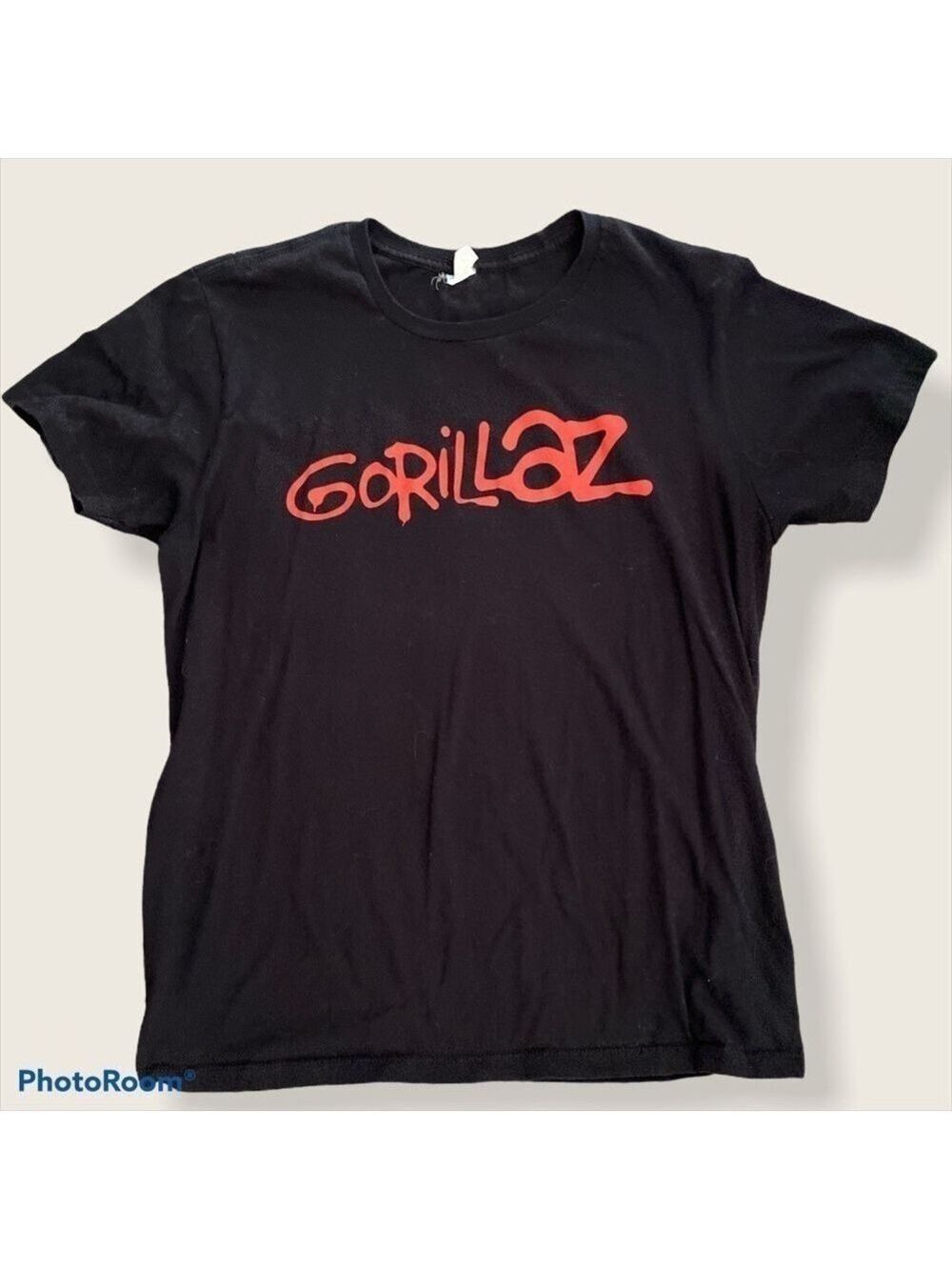 Gorillaz black w/red letters band concert T-shirt